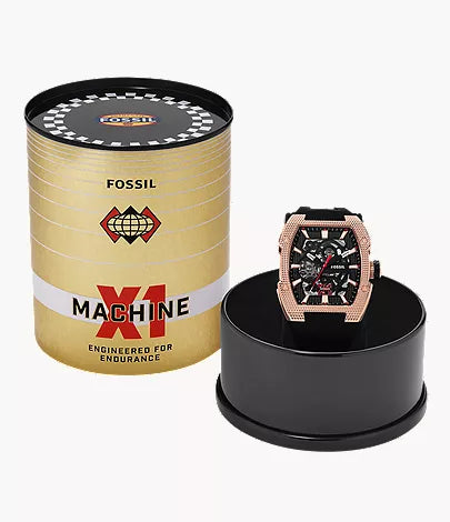 Machine X1 42mm Automatic Black Silicone Watch