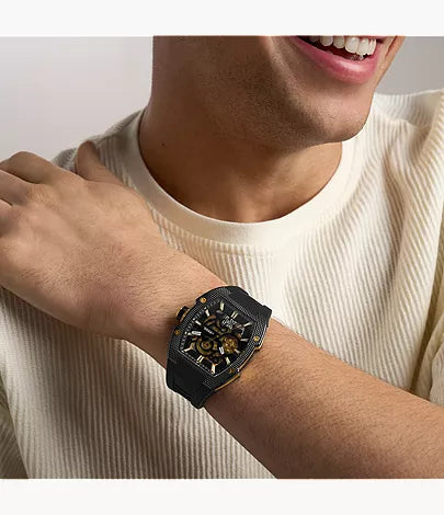 Machine X1 42mm Automatic Black Silicone Watch