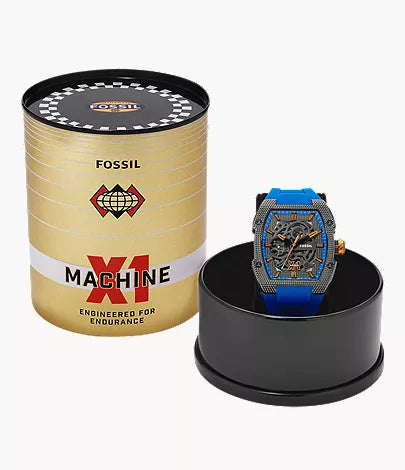 Machine X1 42mm Automatic Blue Silicone Watch
