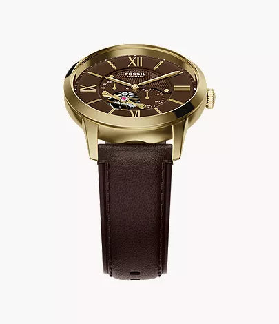 Townsman 44mm Automatic Brown Leather Watch