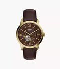 Townsman 44mm Automatic Brown Leather Watch