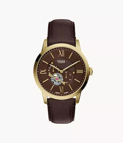 Townsman 44mm Automatic Brown Leather Watch