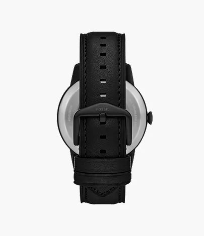 Townsman 44mm Automatic Black Leather Watch