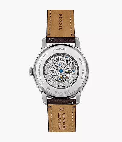 Townsman 44mm Automatic Brown Leather Watch