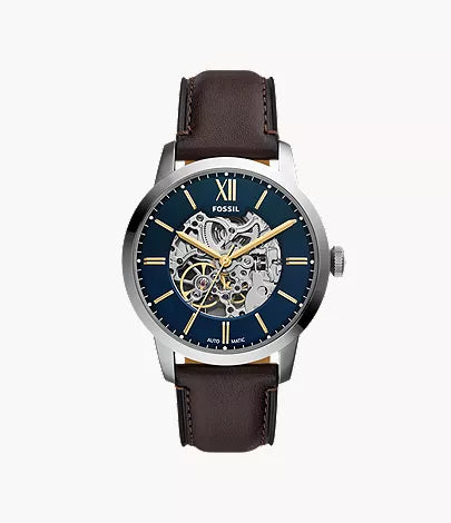Townsman 44mm Automatic Brown Leather Watch