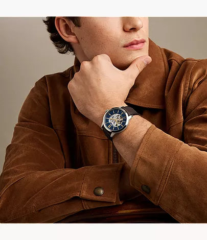 Townsman 44mm Automatic Brown Leather Watch