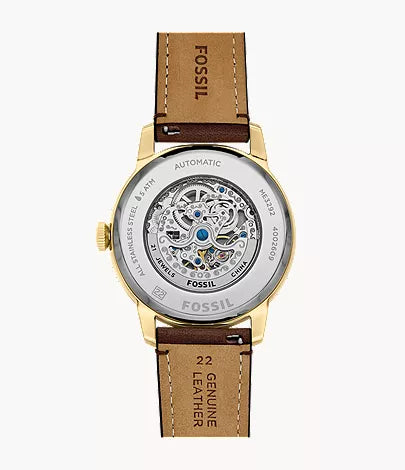 Townsman 44mm Automatic Brown Leather Watch