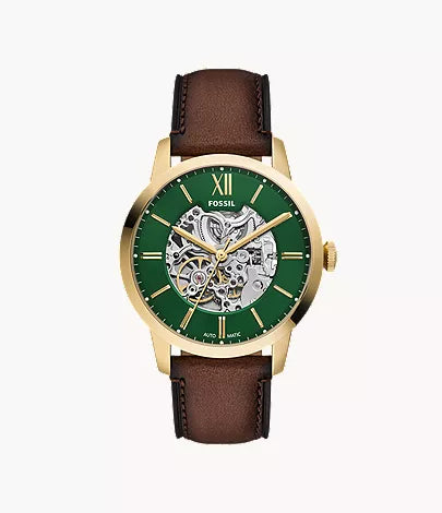 Townsman 44mm Automatic Brown Leather Watch