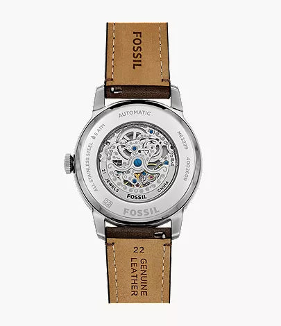Townsman 44mm Automatic Brown Leather Watch
