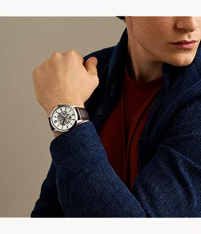 Townsman 44mm Automatic Brown Leather Watch
