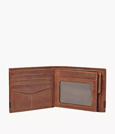 Quinn Leather Large Coin Pocket Bifold Wallet