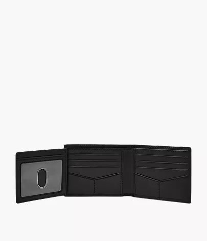 Derrick Leather RFID Bifold with Flip ID Wallet