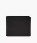 Derrick Leather RFID Bifold with Flip ID Wallet