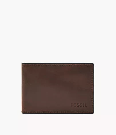 Derrick Leather Money Clip Bifold Wallet