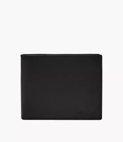 Derrick Leather RFID Large Coin Pocket Bifold Wallet