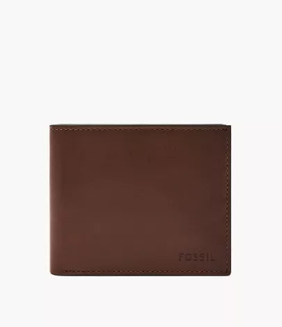 Derrick Leather RFID Large Coin Pocket Bifold Wallet