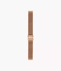 14mm Rose Gold-Tone Stainless Steel Mesh Bracelet