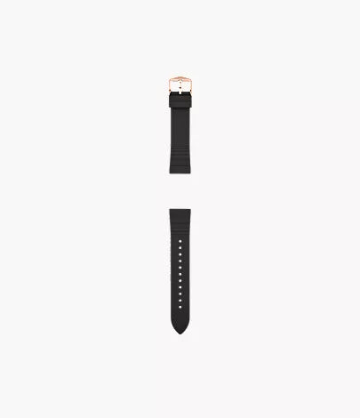 18mm Black Silicone Strap