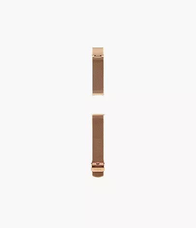 18mm Rose Gold-Tone Stainless Steel Mesh Bracelet