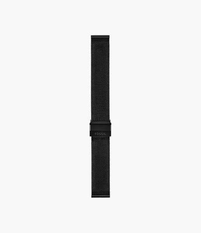 18mm Black Stainless Steel Mesh Bracelet