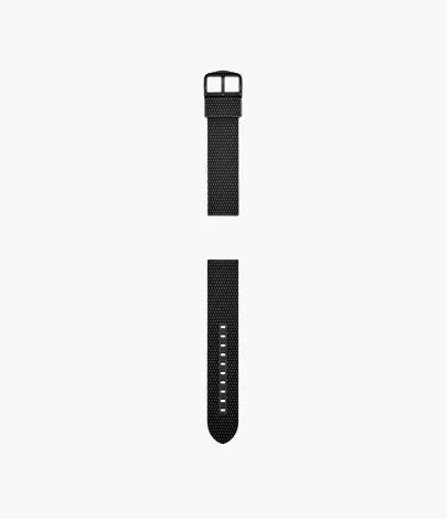 22mm Black Silicone Strap