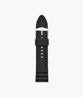 24mm Black Silicone Watch Strap
