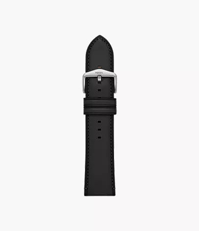24mm Black LiteHide™ Leather Strap