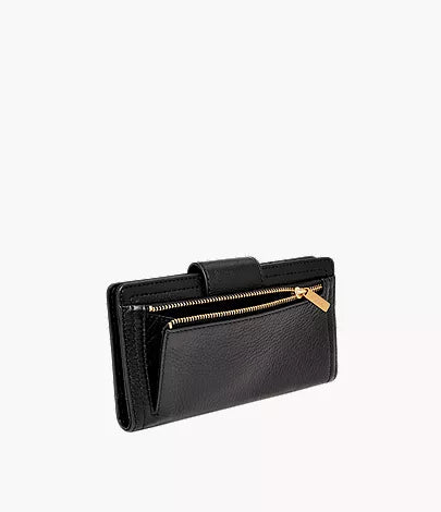 Logan Leather RFID Tab Clutch Wallet