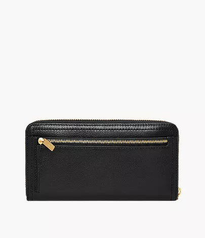 Logan Leather RFID Zip Around Clutch Wallet