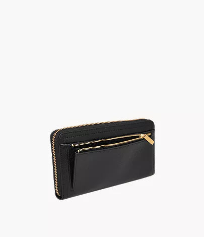 Logan Leather RFID Zip Around Clutch Wallet