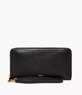Logan Leather RFID Zip Around Clutch Wallet