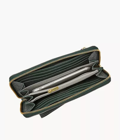 Logan RFID Zip Around Clutch