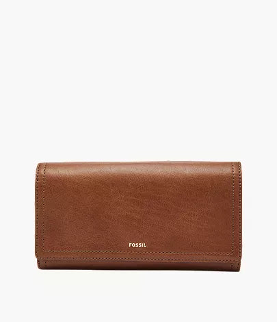 Logan Leather RFID Flap Clutch Wallet