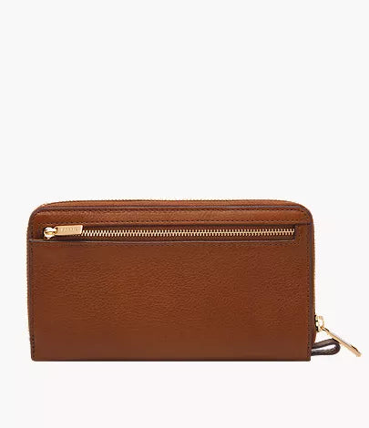 Liza Leather Zip Around Clutch Wallet