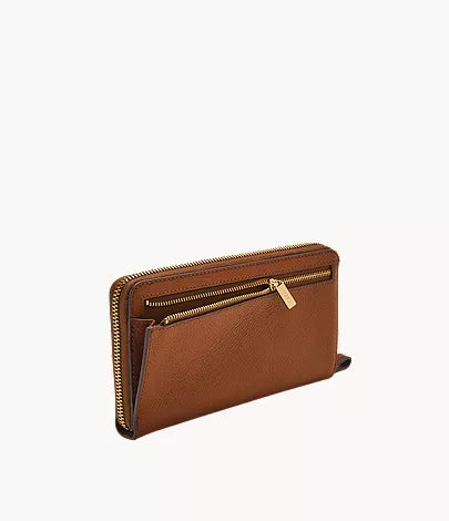 Liza Leather Zip Around Clutch Wallet