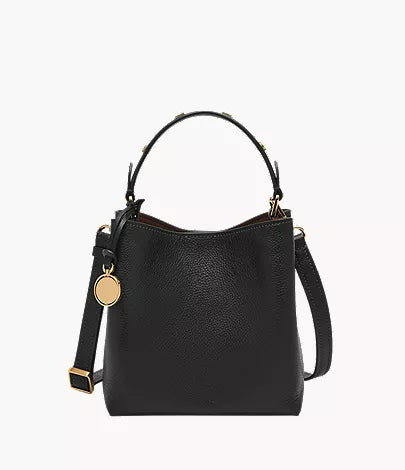 Jessie Leather Small Bucket Crossbody Bag