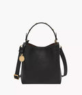 Jessie Leather Small Bucket Crossbody Bag