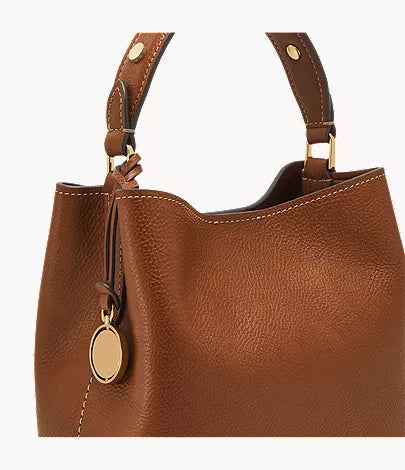 Jessie Leather Small Bucket Crossbody Bag