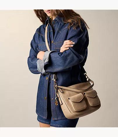 Jolie Leather Cargo Crossbody Bag