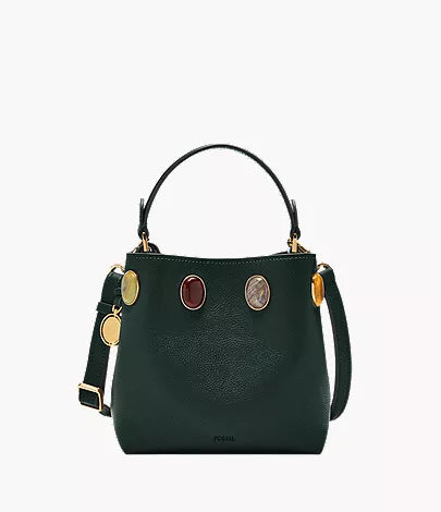 Jessie Leather Small Bucket Crossbody Bag